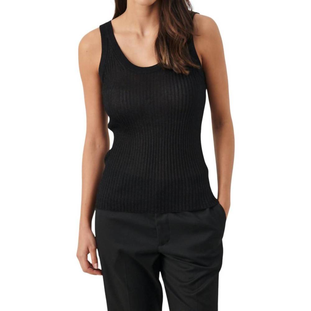 NEW PART TWO dariya vest top in black shimmer